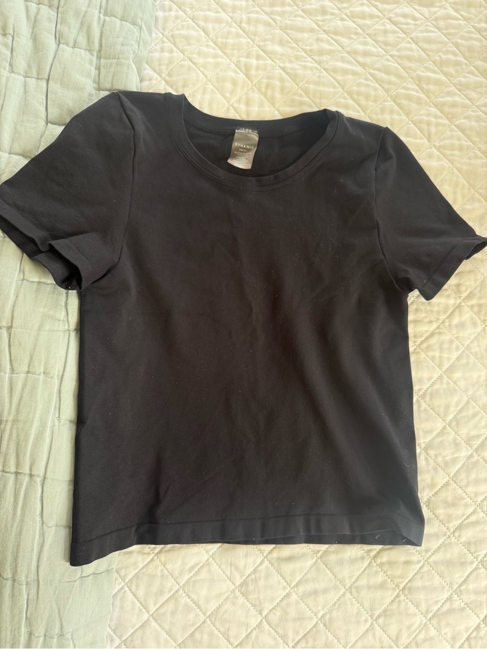 Women's Black Short Sleeve Crewneck Tee